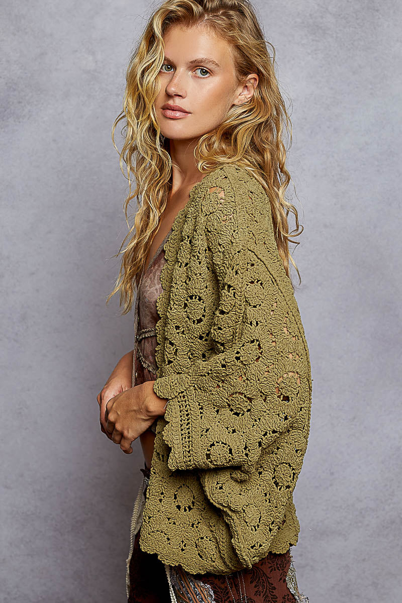 Chenille Relaxed Fit Cardigan