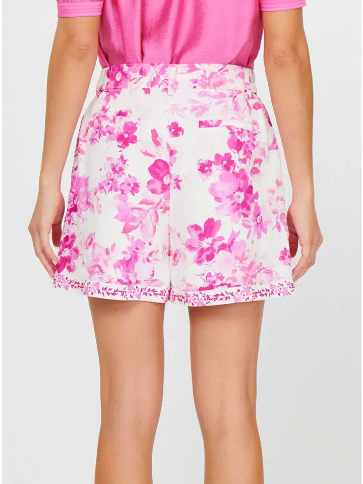 Dressy Lined Floral Shorts
