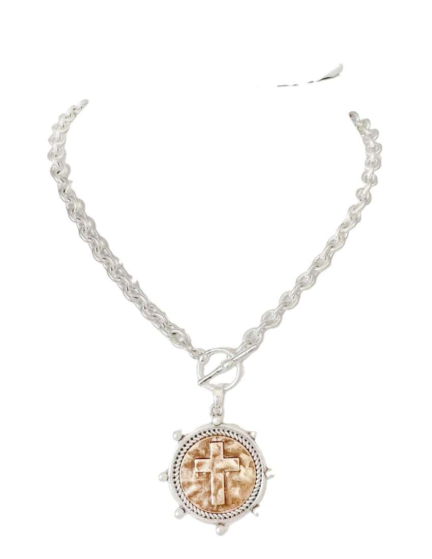 Cross Coin Necklace