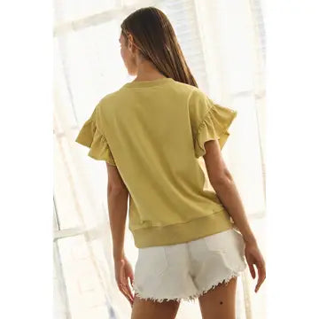 Short-Sleeve Sweatshirt Top