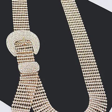 Rhinestone Wide Belt