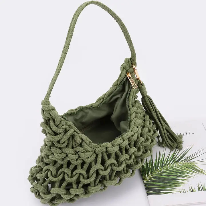 Handmade Braided Cotton Shoulder Bag