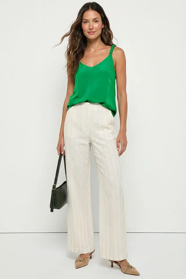 Billowy Strap Accent Tank Top