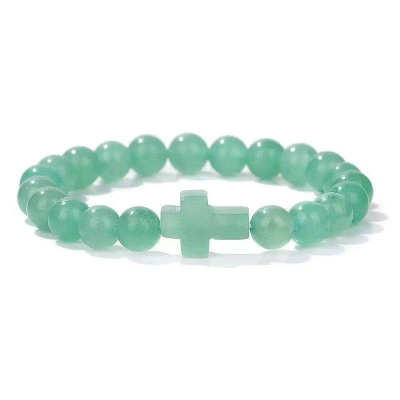 Boho Stone Cross Bracelet