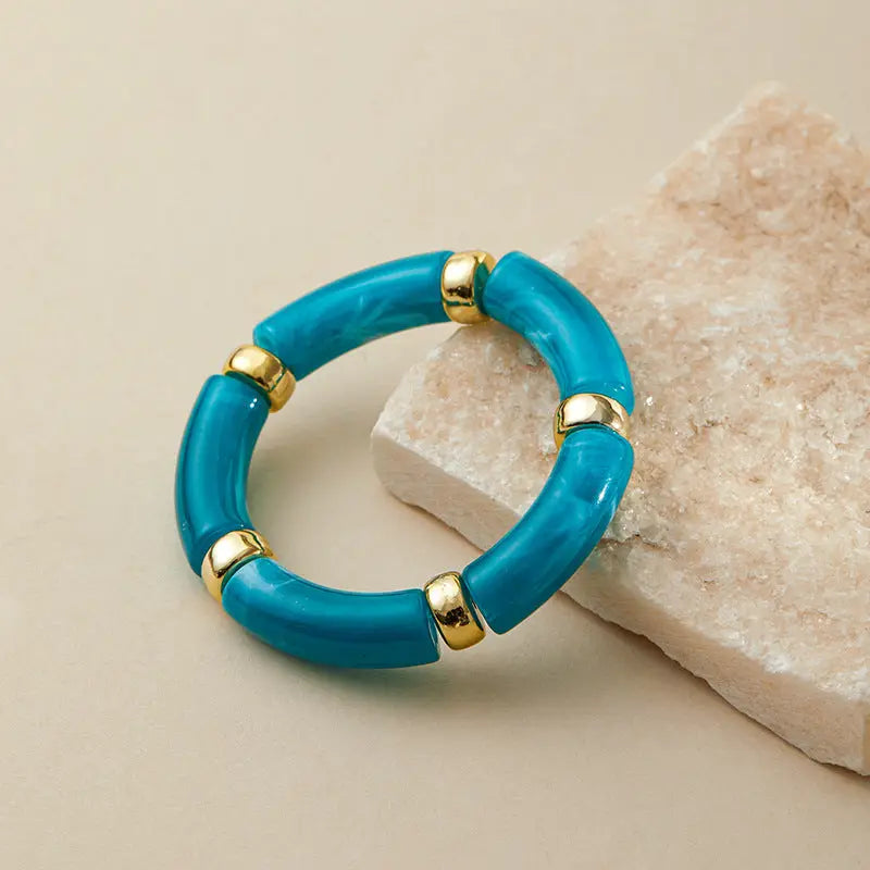 Color Block Acrylic Bracelets