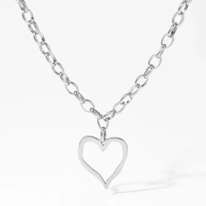 Cutout Heart Necklace