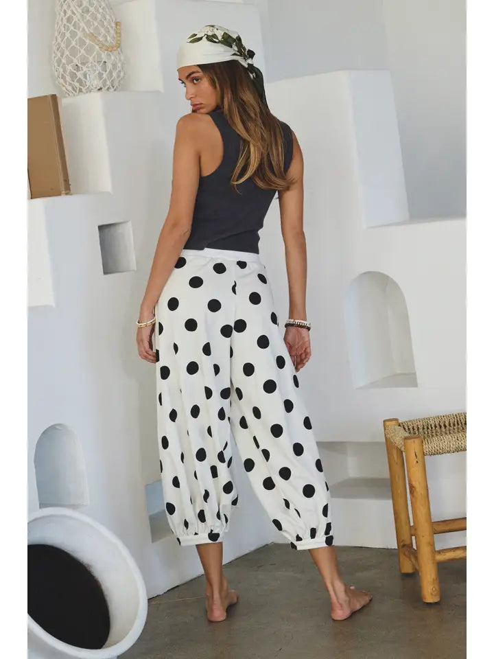 Polka Dot Terry Genie Pants