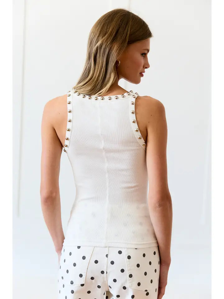 Studded Detailed Tank Top