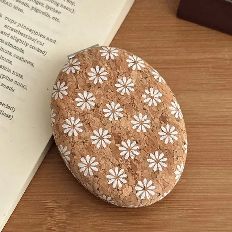 Floral Foldable Make Up Mirror
