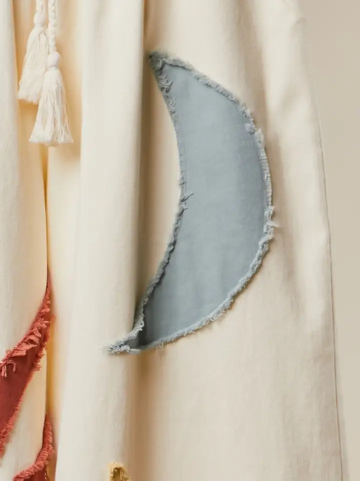 Sun Moon Star Patch Wide Pants