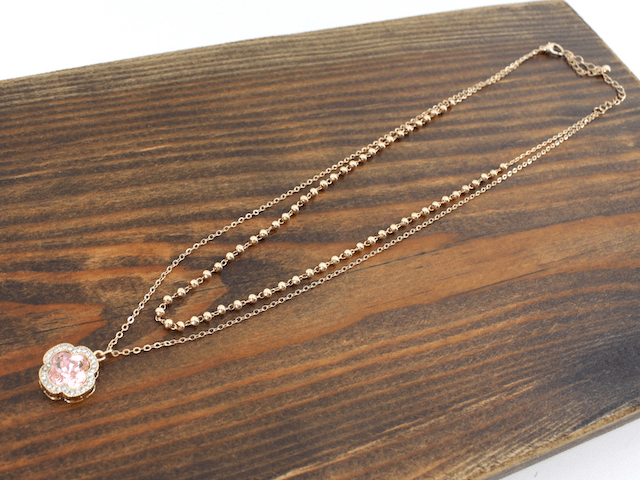 Glass Clover Necklace