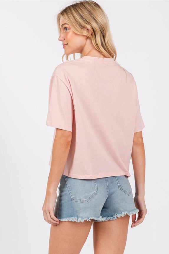 Jesus Saves Faux Crop Tee