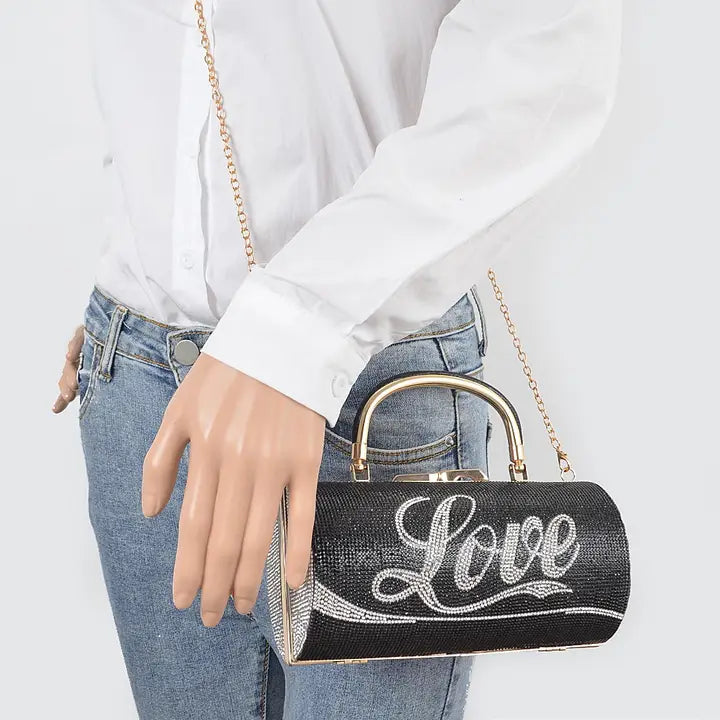 Rhinestone Love Party Clutch