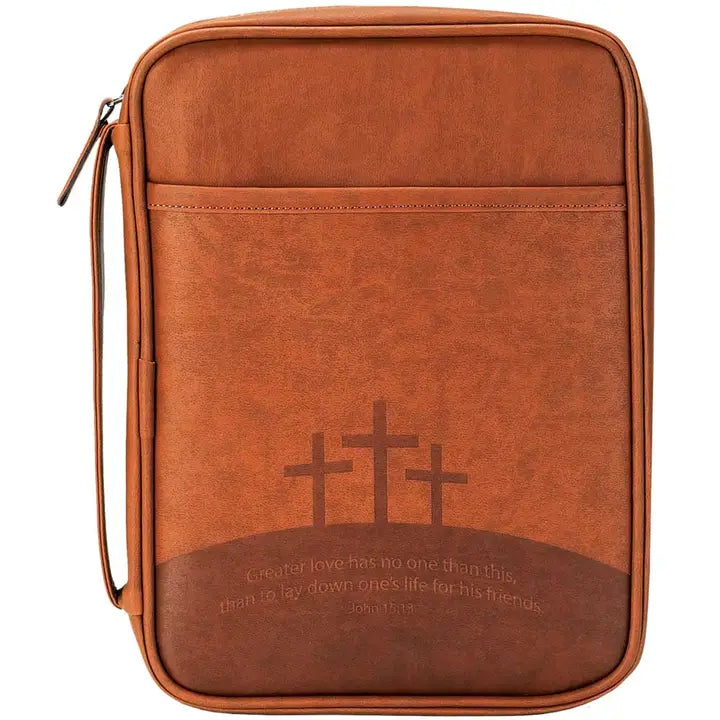 Vinyl Thinline Bible Cover - 3 Crosses