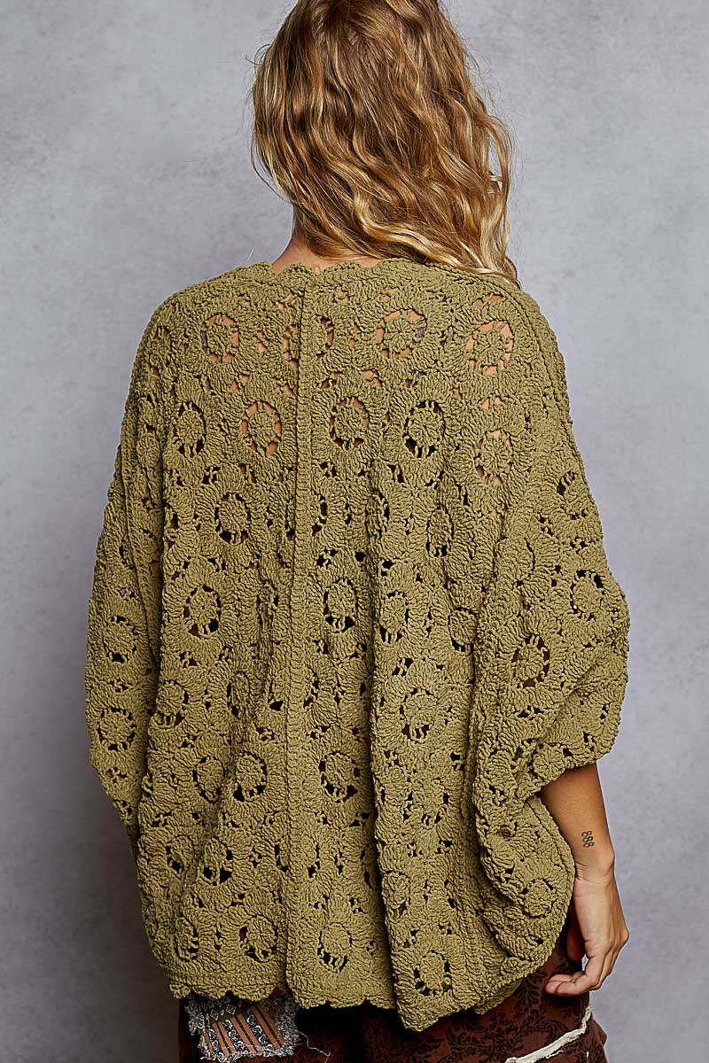 Chenille Relaxed Fit Cardigan