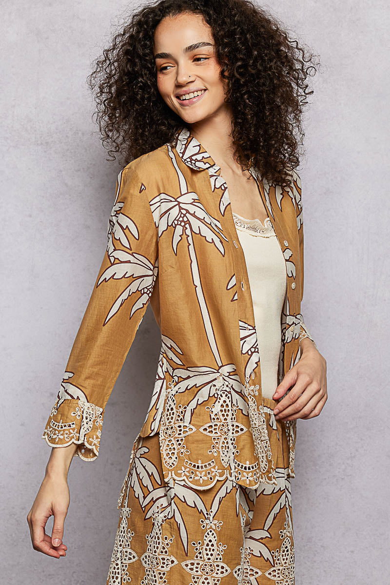 Printed Collar Shirt