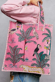 Tropical Quilted Tote Bag