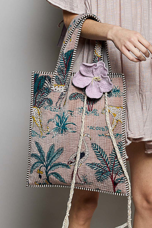 Tropical Quilted Tote Bag