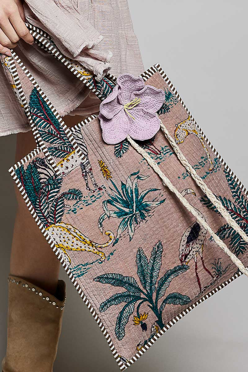 Tropical Quilted Tote Bag