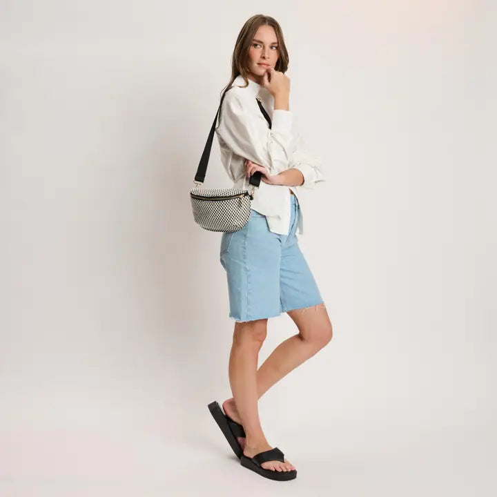 Gizelle Small Checker Belt Bag