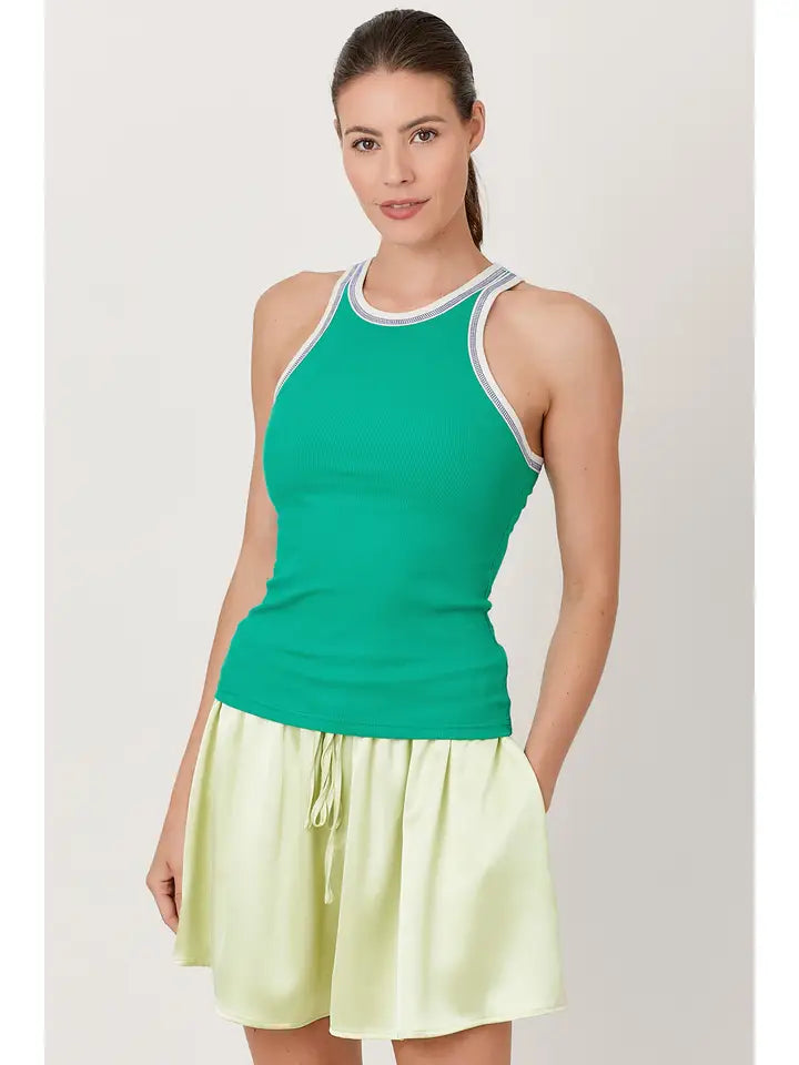 Scoop Neck Ribbed Tank