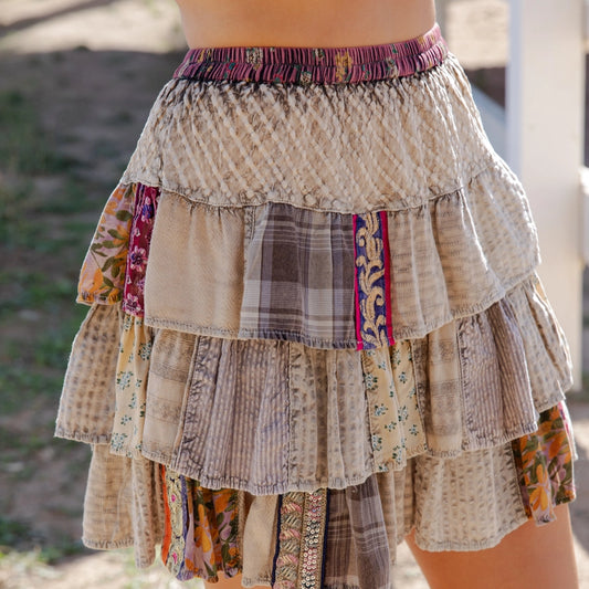 Artisan Ruffle Tiered Mini Skirt