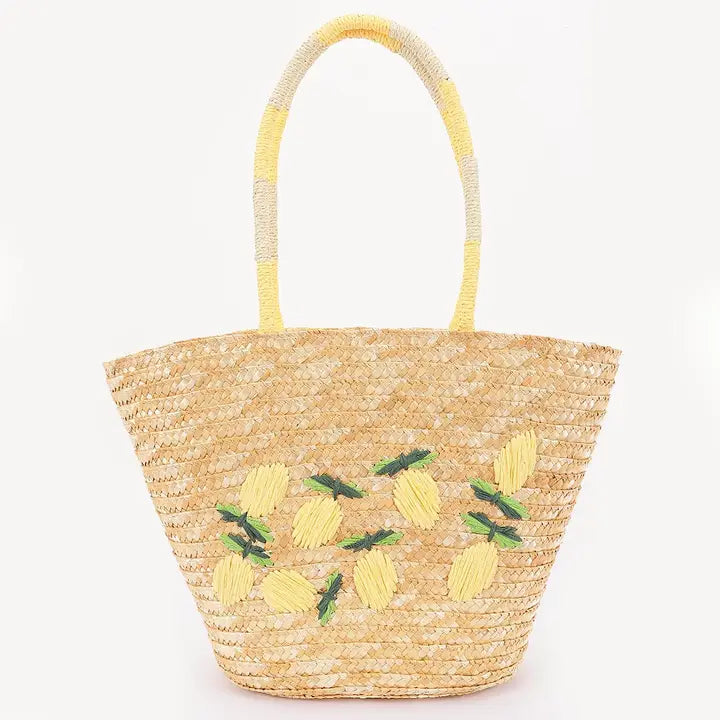 Straw Lemon Tote