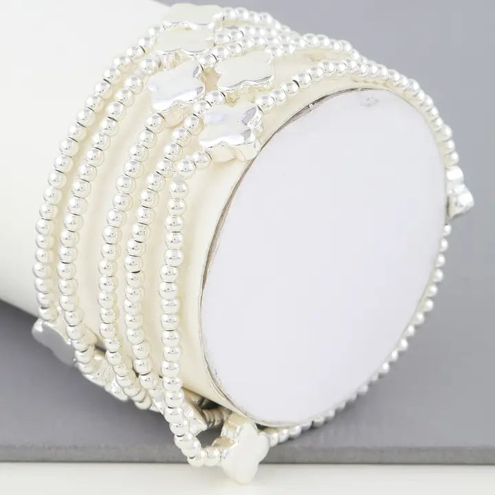 Multi Clover Beaded Bracelet