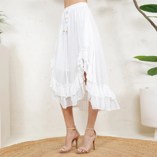 Rustic Boho Asymmetrical Skirt