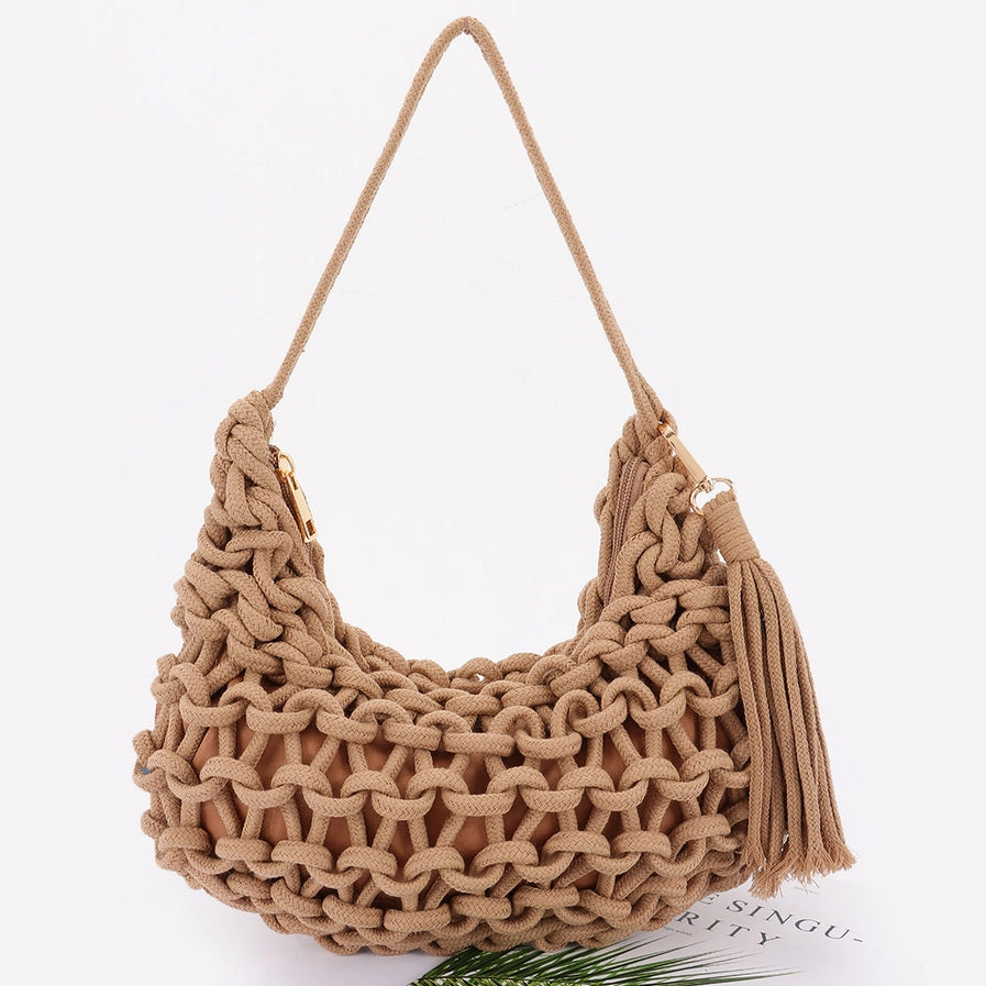 Handmade Braided Cotton Shoulder Bag