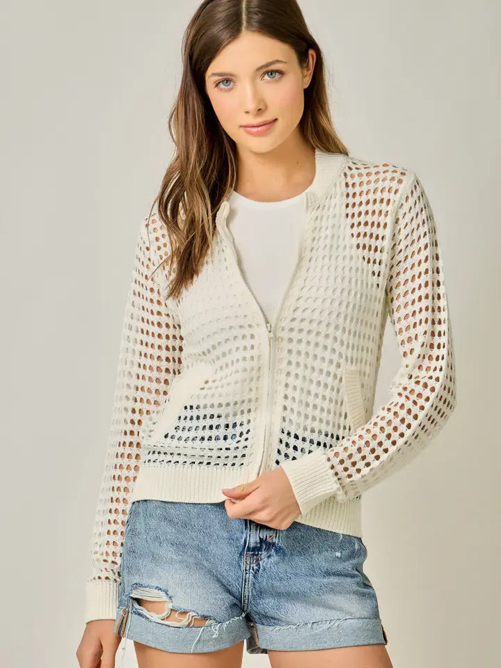 Open Stitch Knitted Jacket