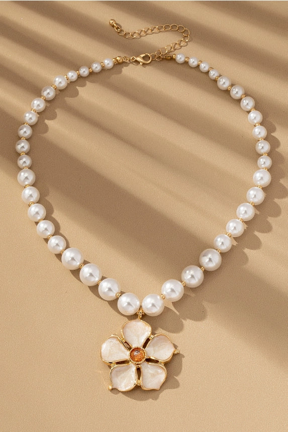 Chunky Beaded Charm Necklace
