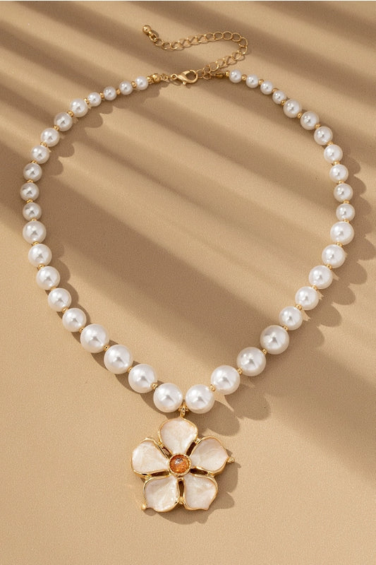 Chunky Beaded Charm Necklace