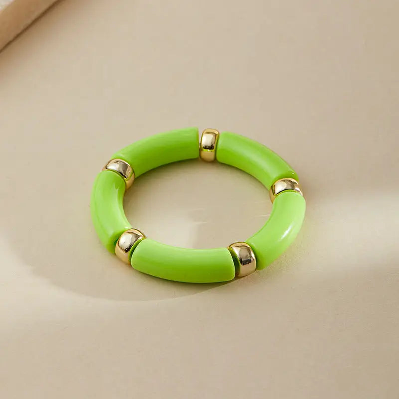 Color Block Acrylic Bracelets