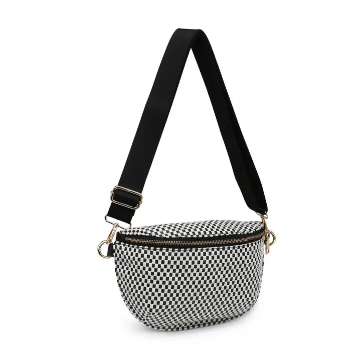 Gizelle Small Checker Belt Bag
