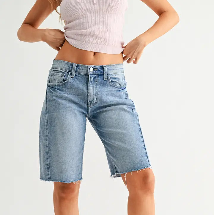 Barrel Jean Shorts
