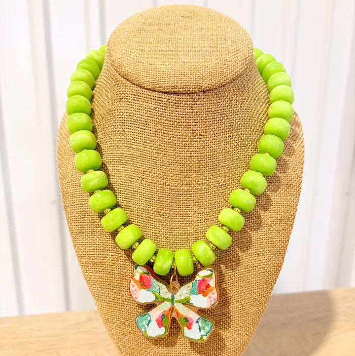 Butterfly Beaded Necklace