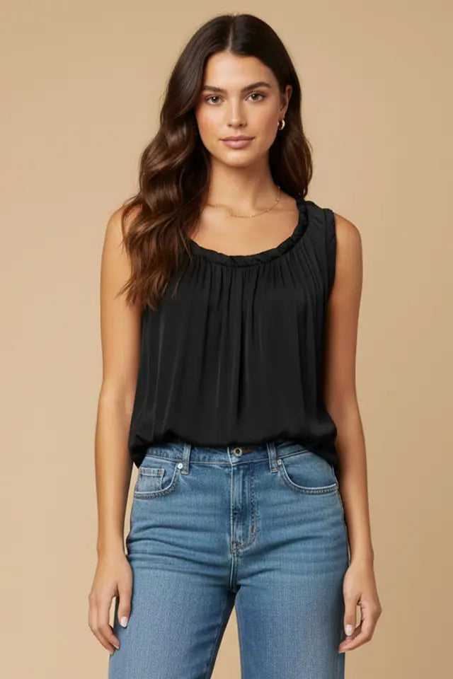 Shirring Detail Tank Top