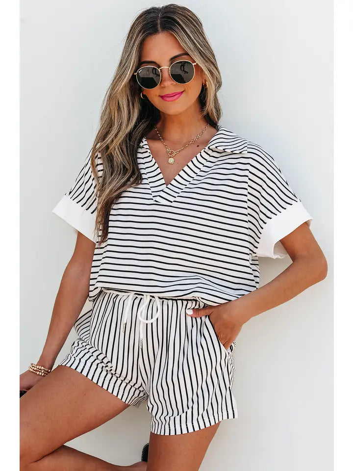 Striped Lounge Shorts