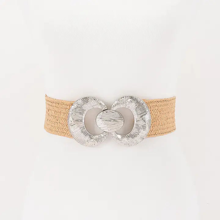 Straw Belt w/ Metal Buckle