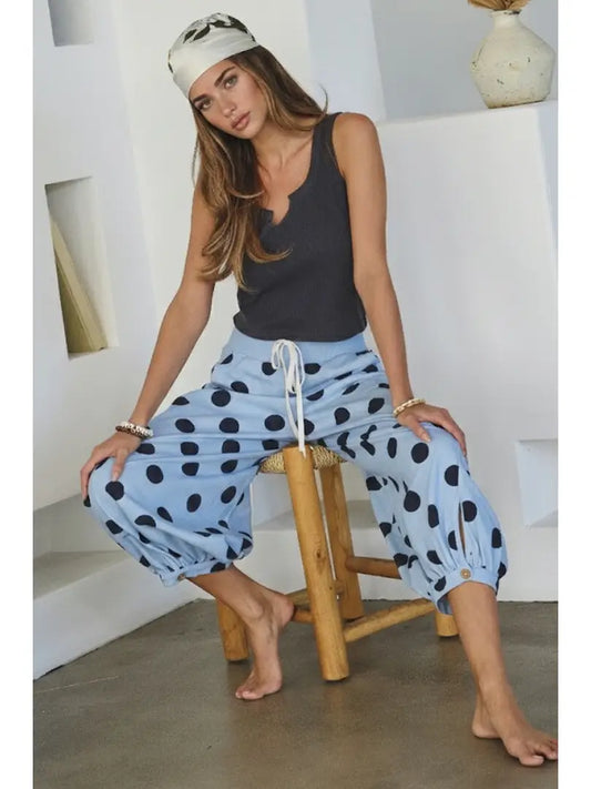 Polka Dot Terry Genie Pants