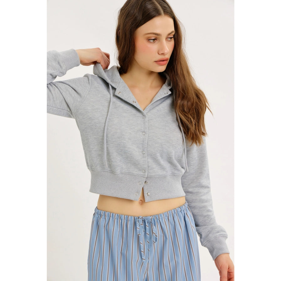 Cropped Terry Hoodie