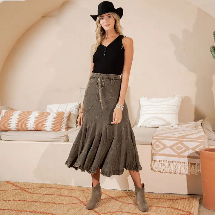 Asymmetrical Midi Skirt