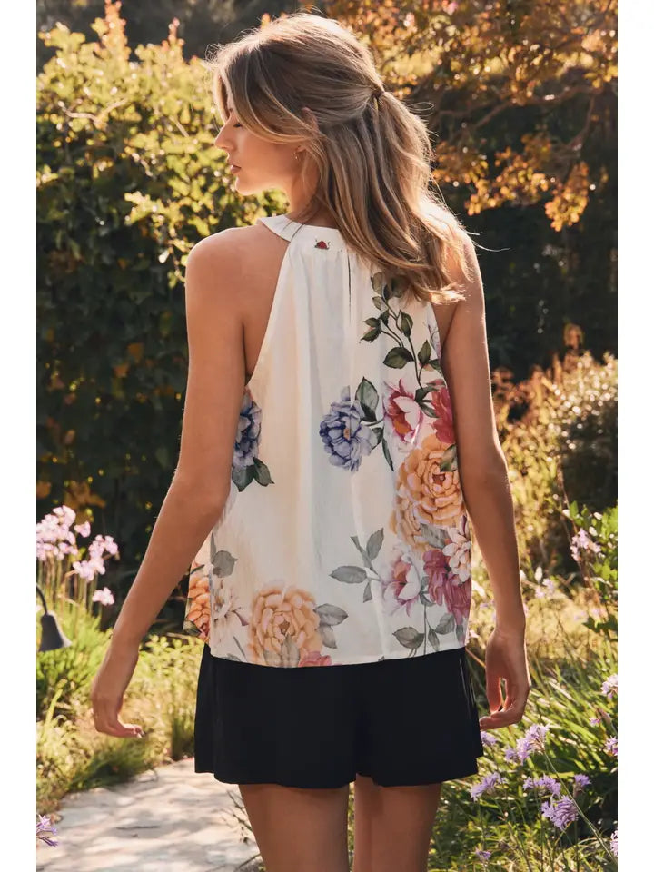 Rose Garden Relaxed Halter Top