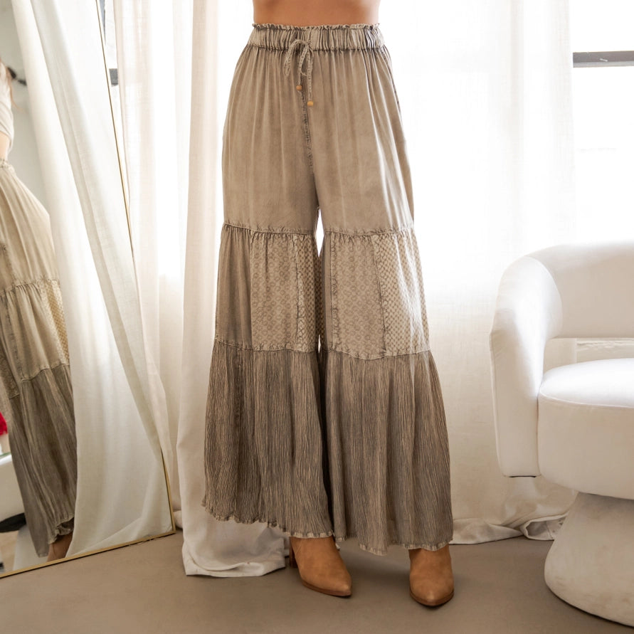 Tiered Boho Palazzo Pants