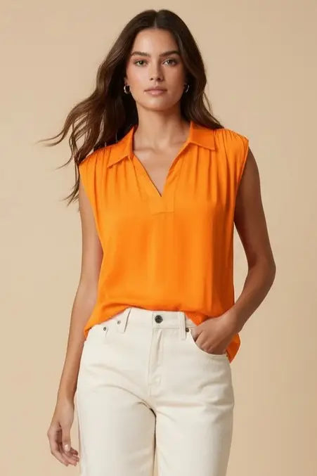 Neck Band Collar Top