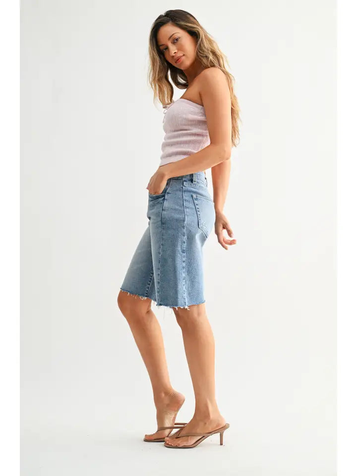 Barrel Jean Shorts