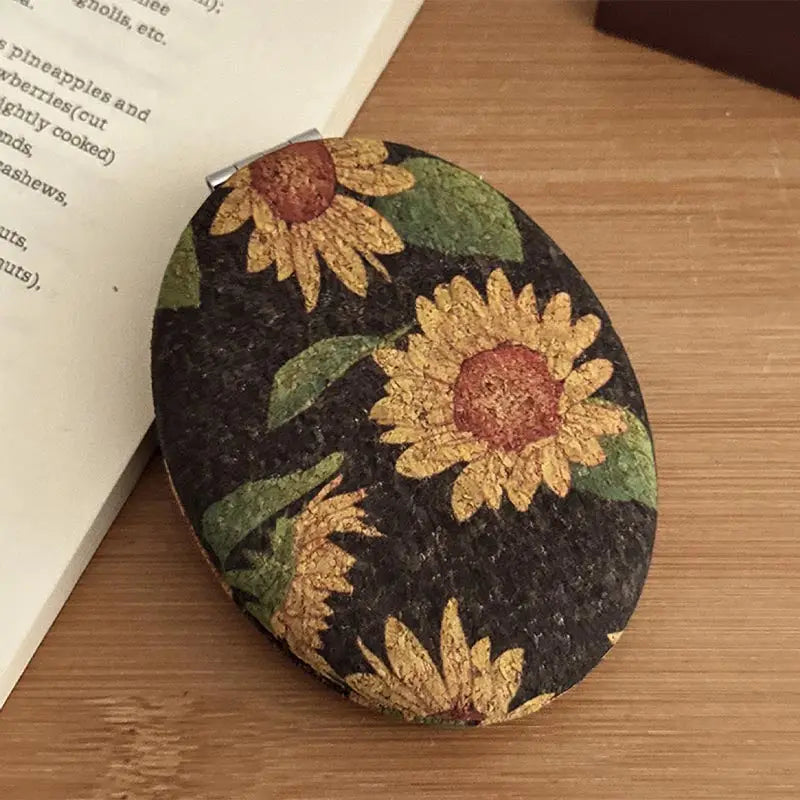 Floral Foldable Make Up Mirror
