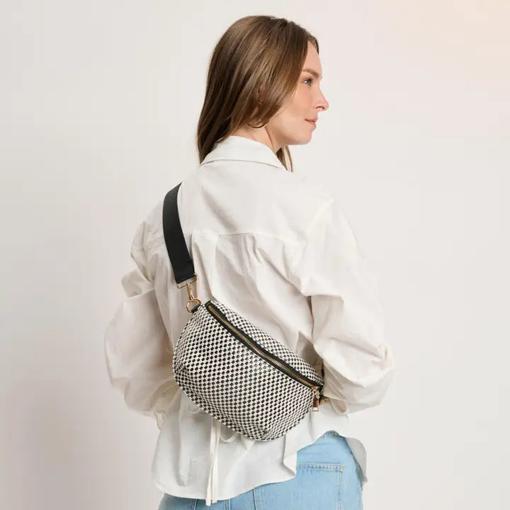 Gizelle Small Checker Belt Bag