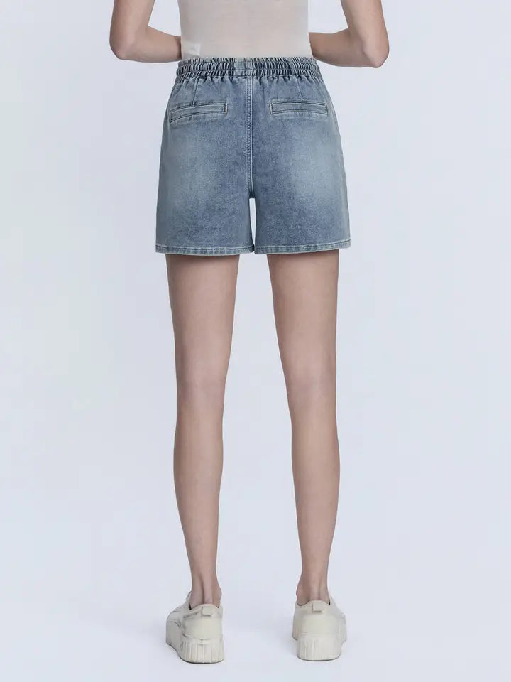 Denim Drawstring Shorts